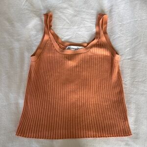 Joseph A. Women's Orange Ribbed Tank Top